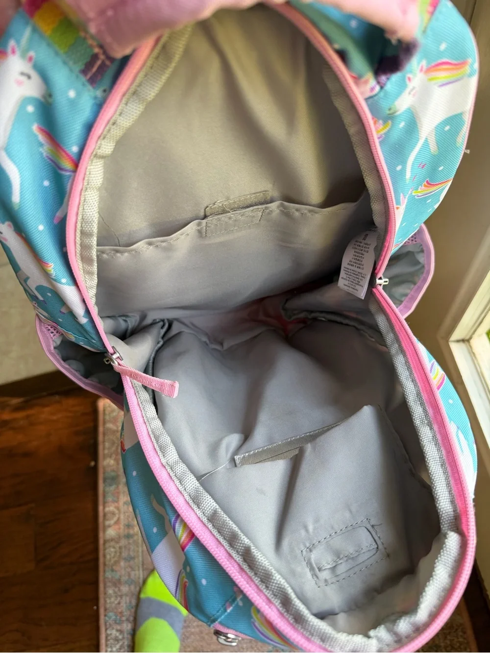 Pottery Barn Kids Aqua Unicorn Parade Mackenzie Backpack- Small